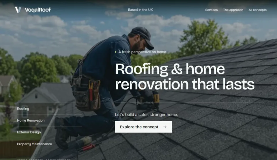 VoqalRoof home renovation concept with architectural photography