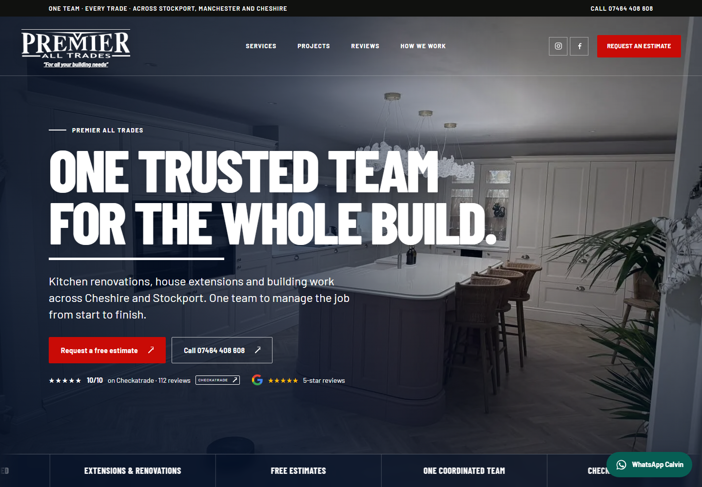 Premier All Trades website