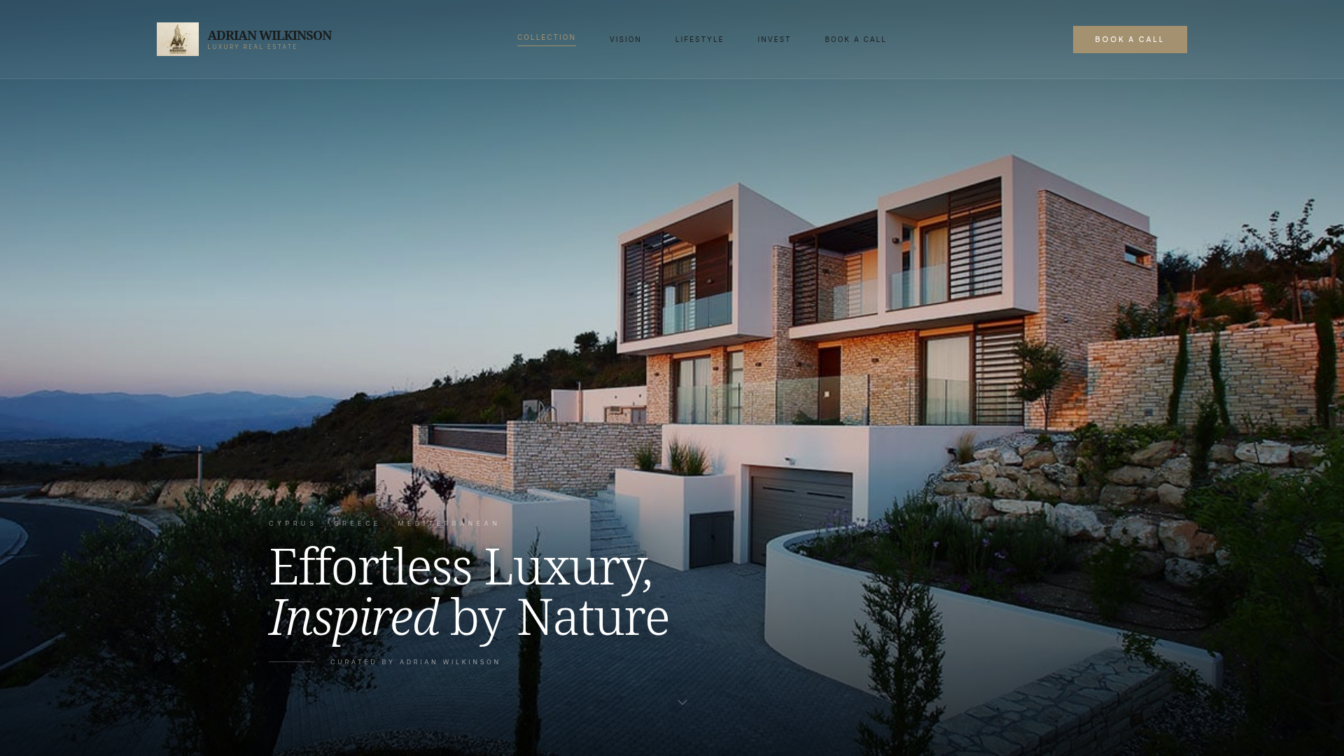 Adrian Wilkinson Luxury Real Estate website